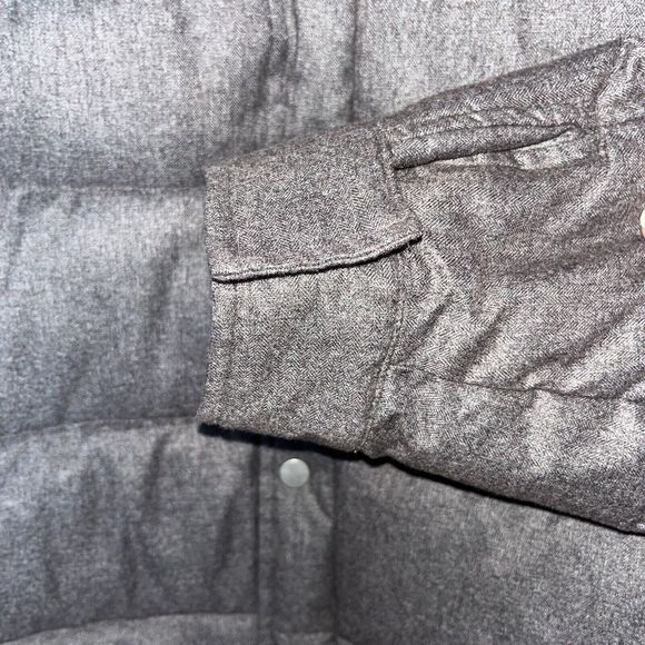 Tasso Elba Mens Sz L Grayish/Brown‎ Puff Coat  Zip Snap Front and Inside Pocket - Picture 5 of 14